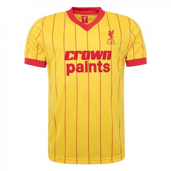 Tailandia Camiseta Liverpool 2ª Retro 1982 1983 Amarillo